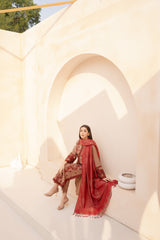 MWD-28 DHANAK 3PC STITCHED | UNSTITCHED