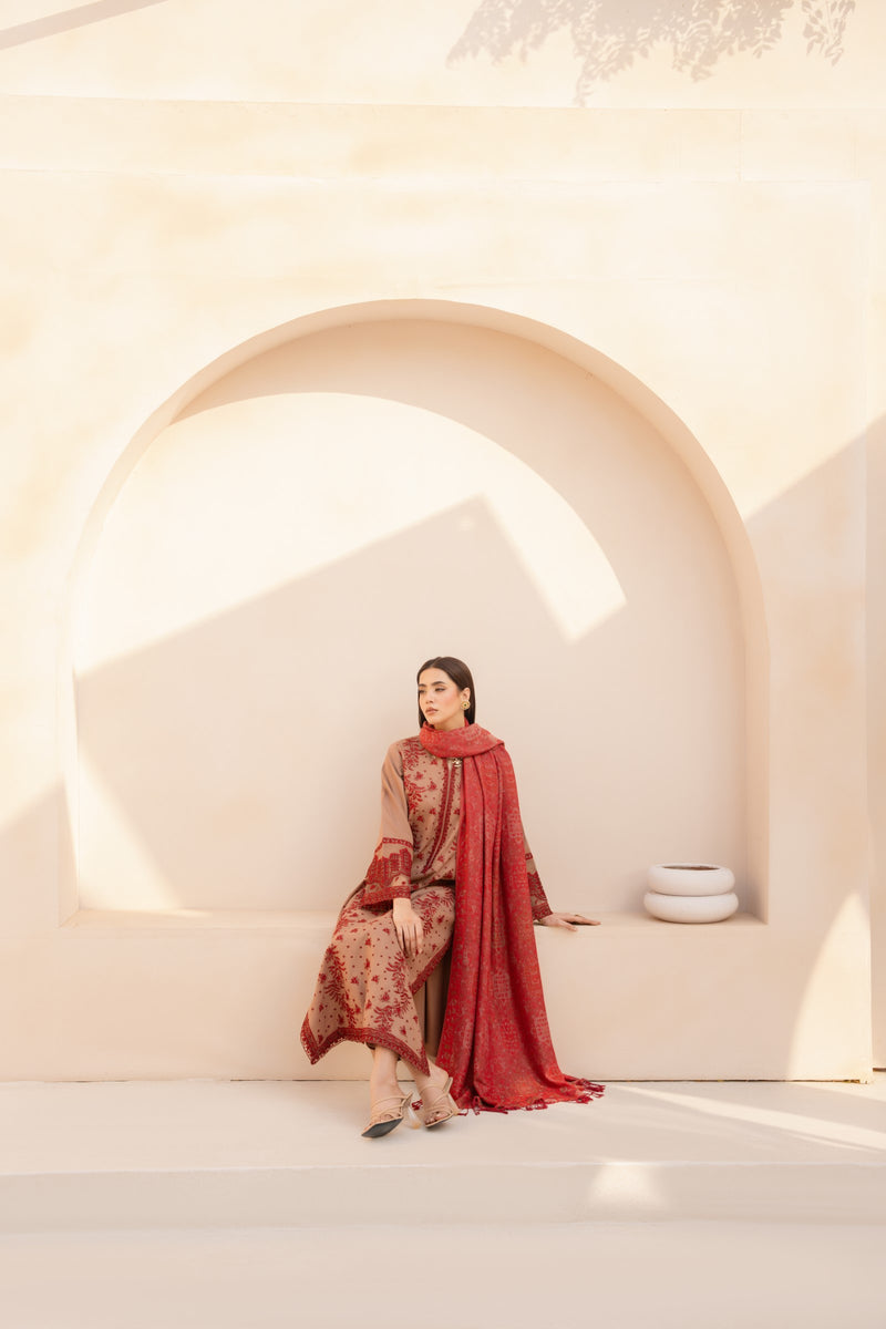MWD-28 DHANAK 3PC STITCHED | UNSTITCHED