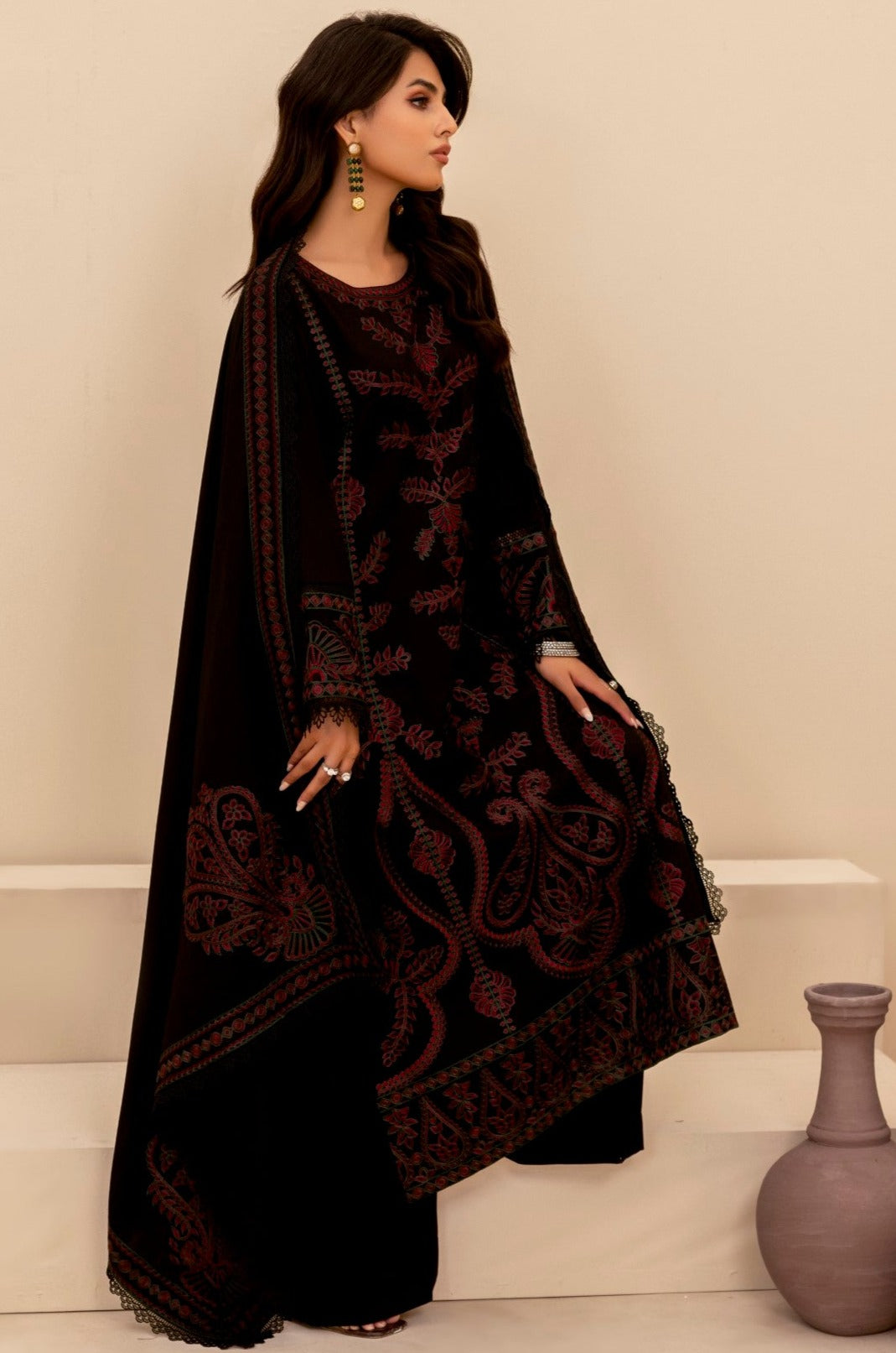 MWS-03 WINTER EMBROIDERED 3PC