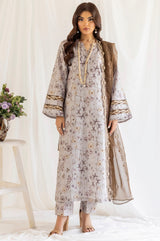 PLS-122  3PC SILK LAWN STITCHED