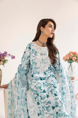 PLS-124 3PC SILK LAWN STITCHED