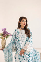 PLS-124 3PC SILK LAWN STITCHED