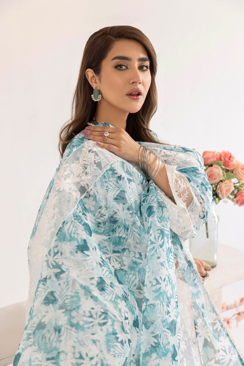 PLS-124 3PC SILK LAWN STITCHED