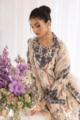 PLS-125 3PC SILK LAWN STITCHED