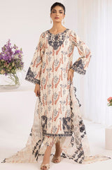 PLS-125 3PC SILK LAWN STITCHED