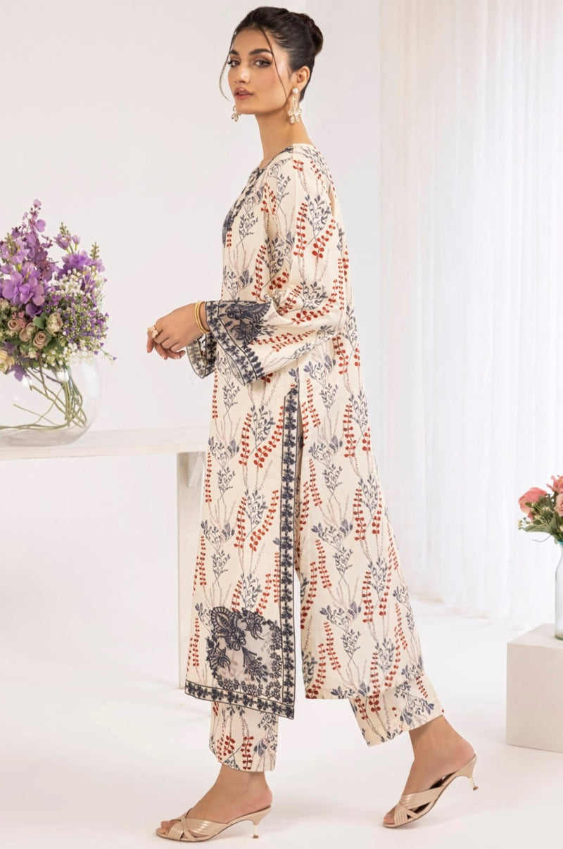 PLS-125 3PC SILK LAWN STITCHED