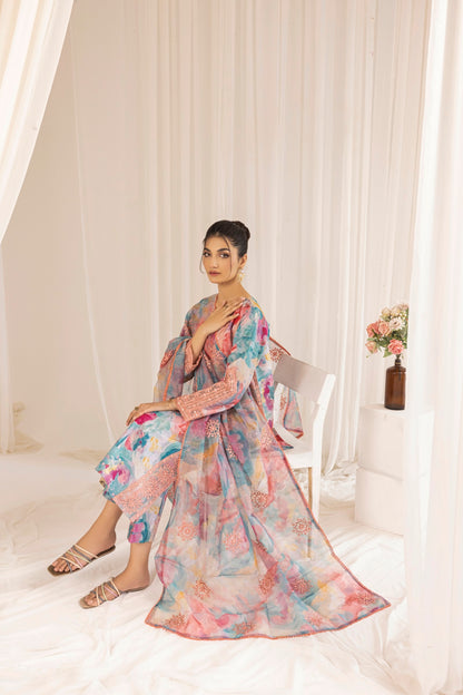 PLS-126 3PC SILK LAWN STITCHED I UNSTITCHED