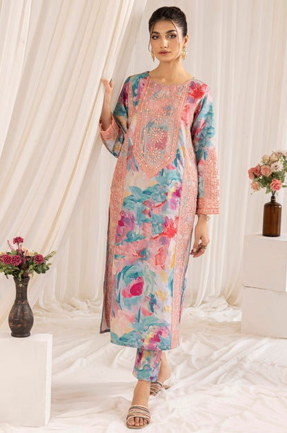 PLS-126 3PC SILK LAWN STITCHED I UNSTITCHED