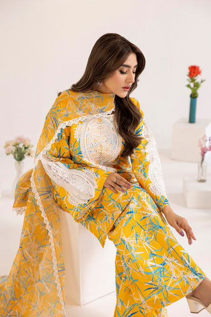 PLS-127 3PC SILK LAWN STITCHED I UNSTITCHED