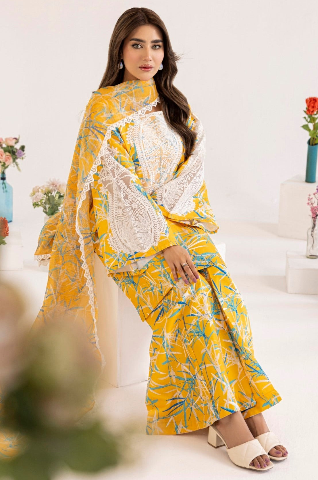 PLS-127 3PC SILK LAWN STITCHED I UNSTITCHED