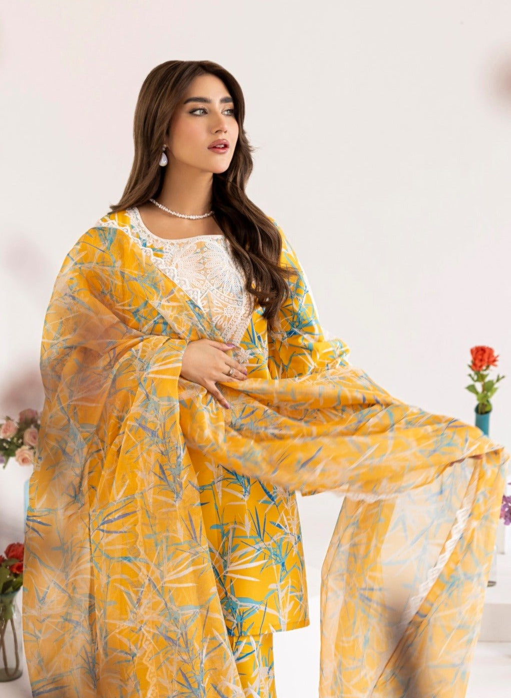 PLS-127 3PC SILK LAWN STITCHED I UNSTITCHED