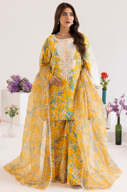 PLS-127 3PC SILK LAWN STITCHED I UNSTITCHED