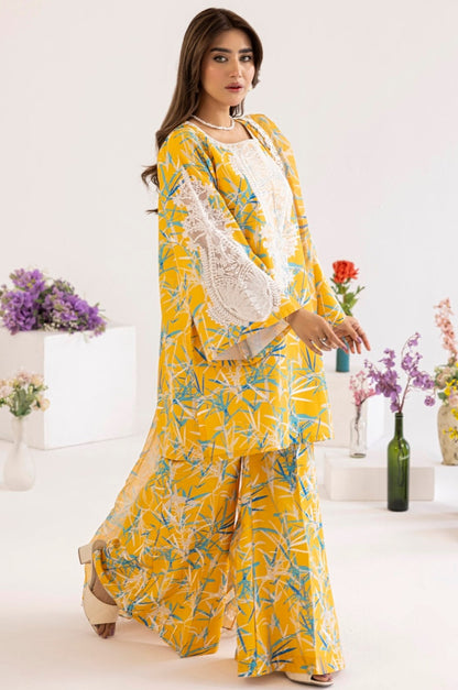 PLS-127 3PC SILK LAWN STITCHED I UNSTITCHED