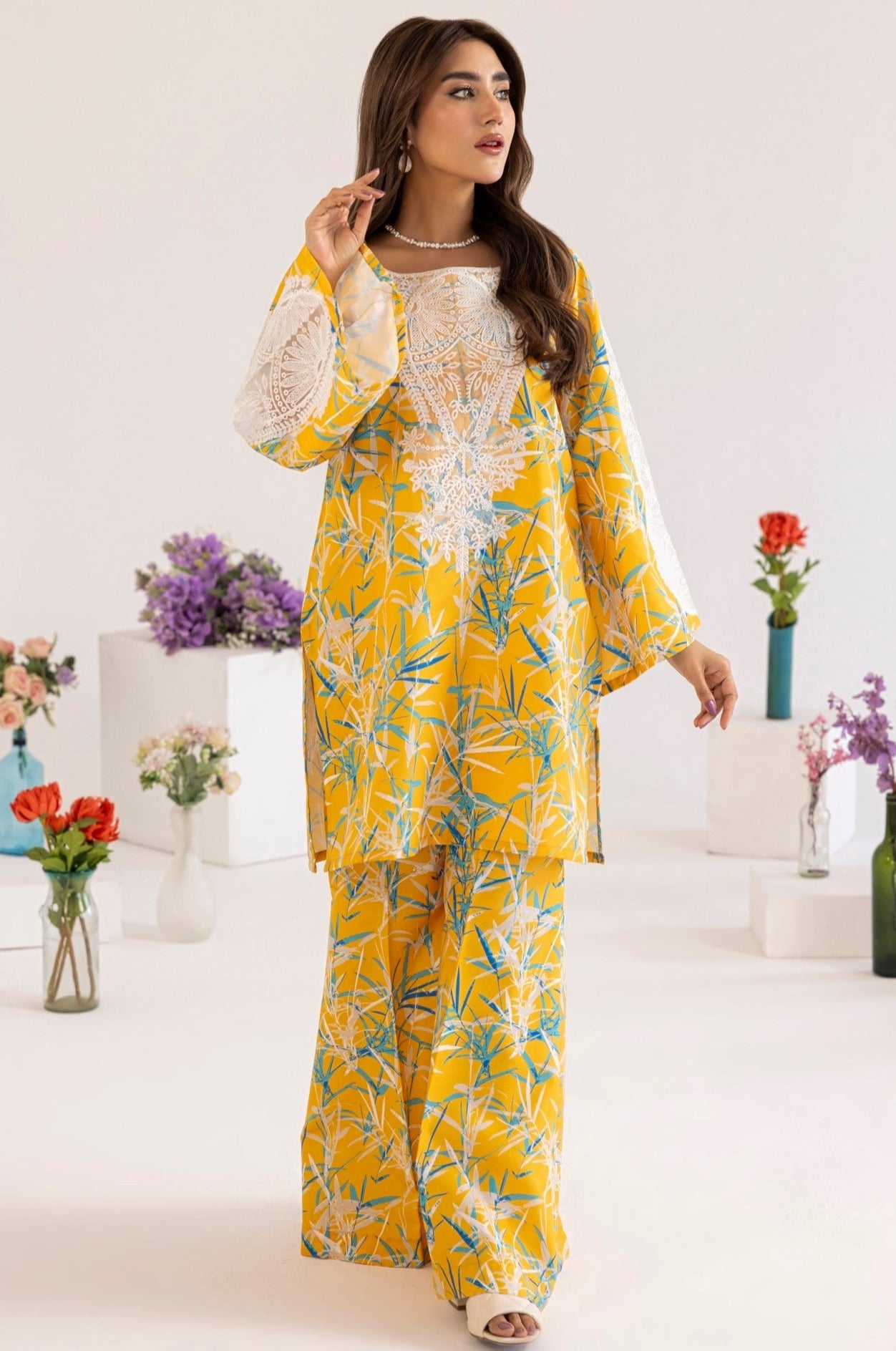 PLS-127 3PC SILK LAWN STITCHED I UNSTITCHED