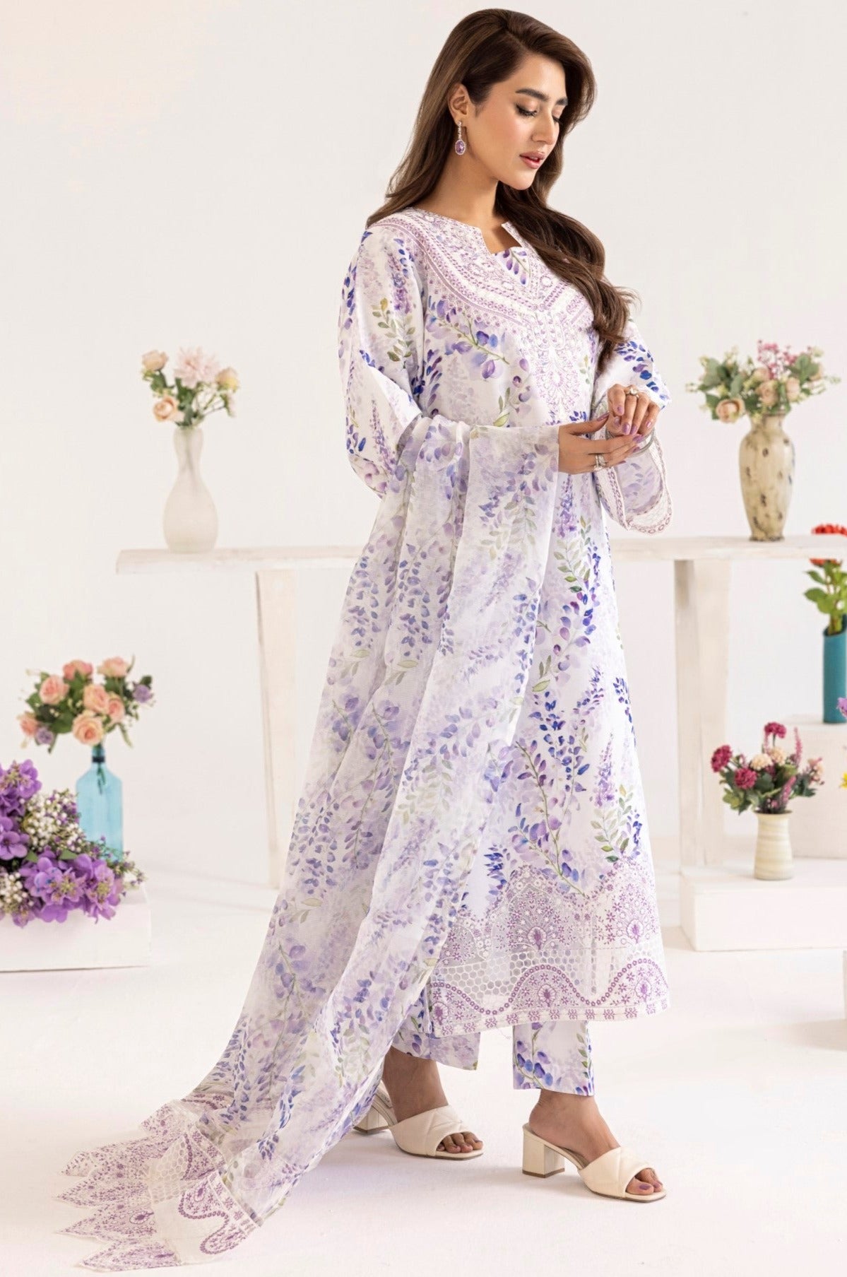 PLS-130 3PC SILK LAWN STITCHED I UNSTITCHED