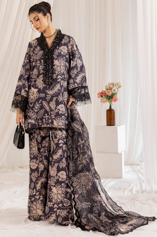 PLS-133 3PC SILK LAWN STITCHED I UNSTITCHED
