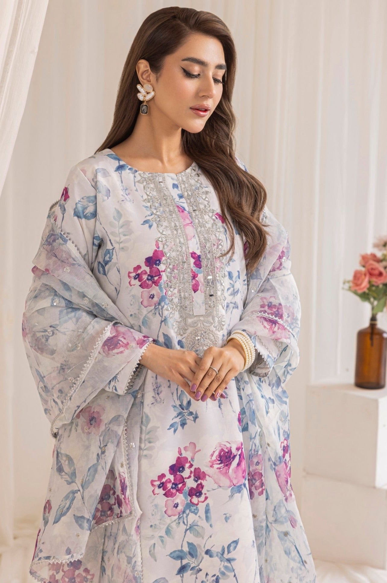 PLS-134 3PC SILK LAWN STITCHED I UNSTITCHED