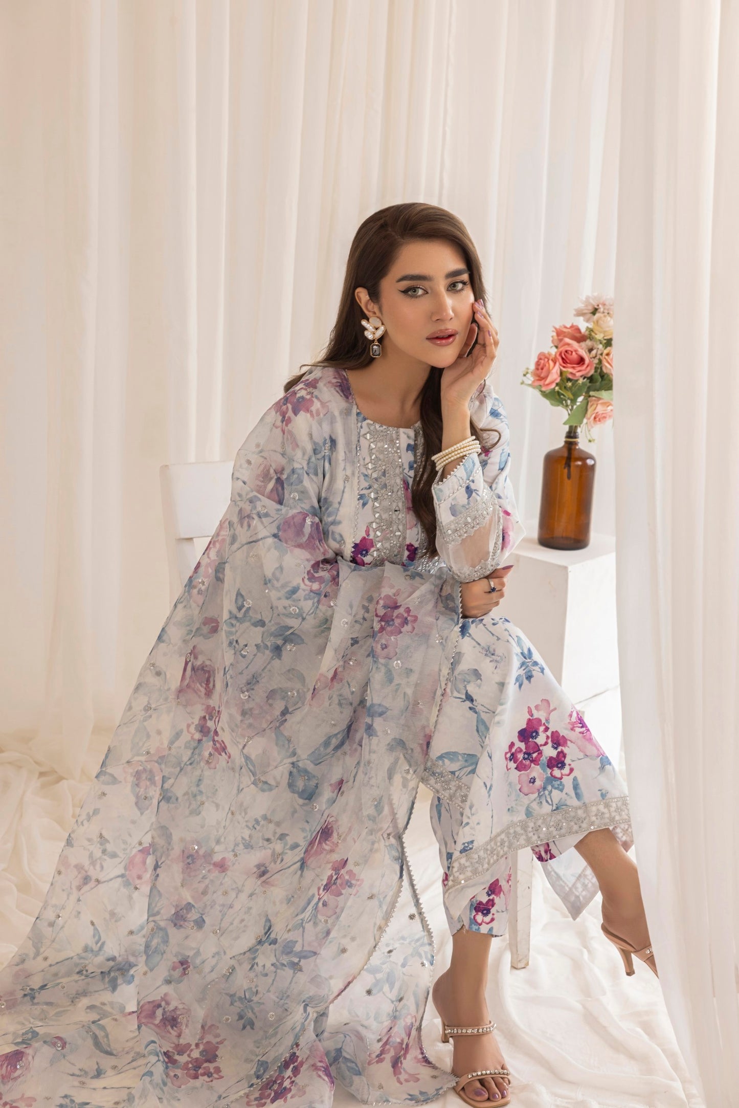 PLS-134 3PC SILK LAWN STITCHED I UNSTITCHED