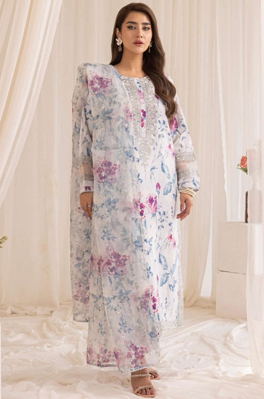 PLS-134 3PC SILK LAWN STITCHED I UNSTITCHED