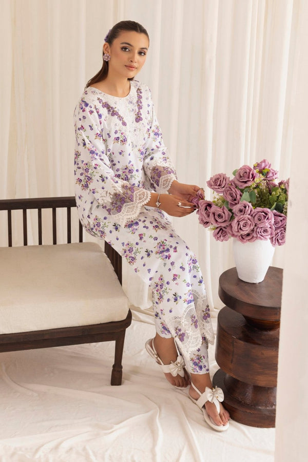 PLS-135 SILK LAWN 2PC STITCHED