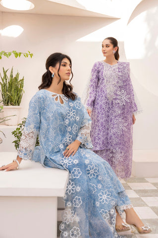 PLS-30  3PC SILK LAWN   STITCHED