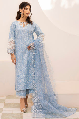 PLS-30  3PC SILK LAWN   STITCHED