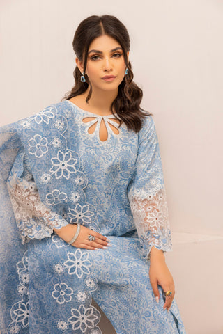 PLS-30  3PC SILK LAWN   STITCHED