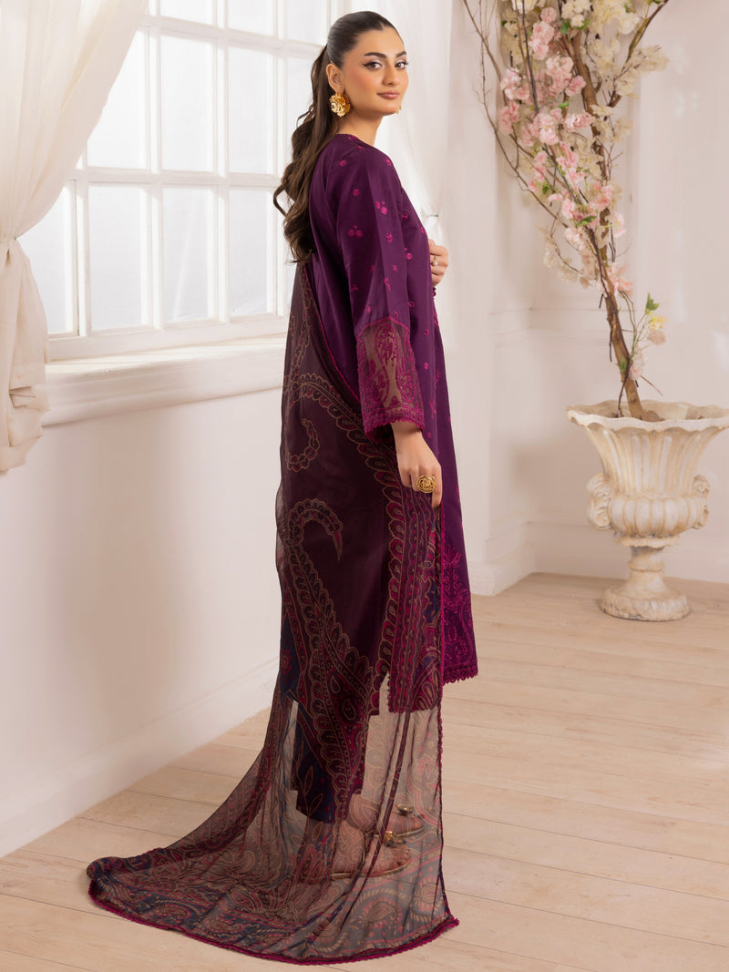 ZE-07 LAWN EMBROIDERED 3PC STITCHED/UNSTITCHED