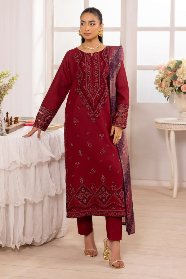 ZE-01 LAWN EMBROIDERED 3PC STITCHED