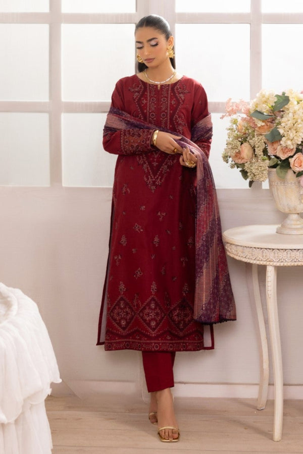 ZE-01 LAWN EMBROIDERED 3PC STITCHED
