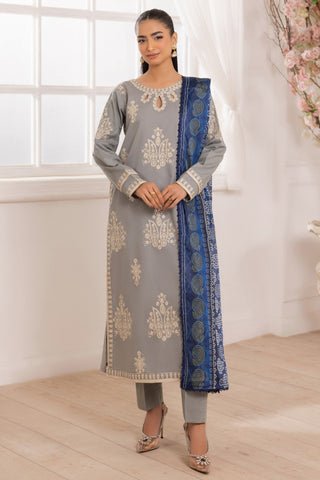 ZE-03 LAWN EMBROIDERED 3PC STITCHED/UNSTITCHED