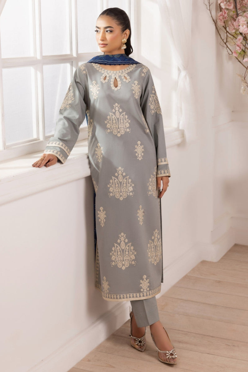 ZE-03 LAWN EMBROIDERED 3PC STITCHED/UNSTITCHED