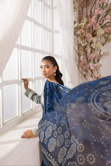 ZE-03 LAWN EMBROIDERED 3PC STITCHED/UNSTITCHED