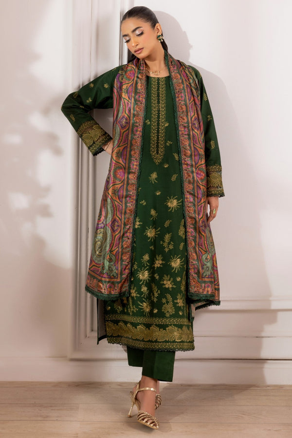 ZE-08 LAWN EMBROIDERED 3PC STITCHED/UNSTITCHED