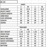 ZC-23 3PC STITCHED