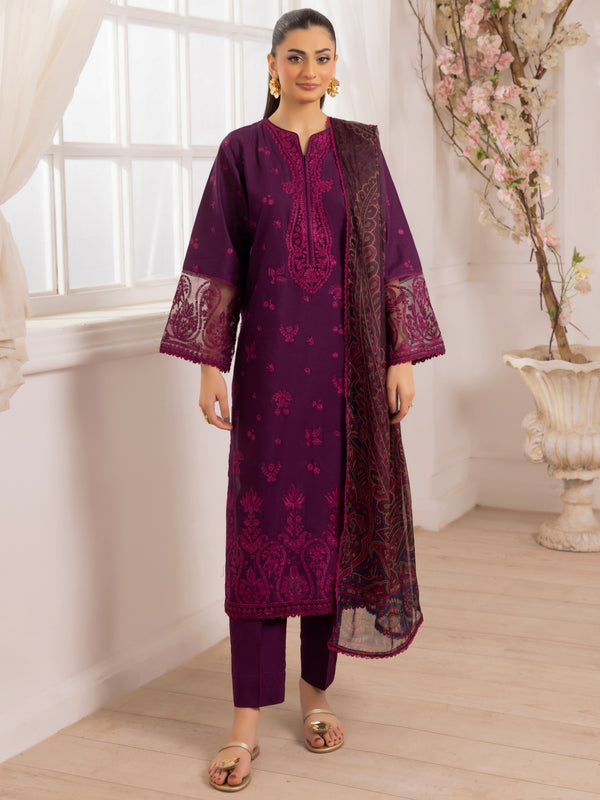 ZE-07 LAWN EMBROIDERED 3PC STITCHED/UNSTITCHED