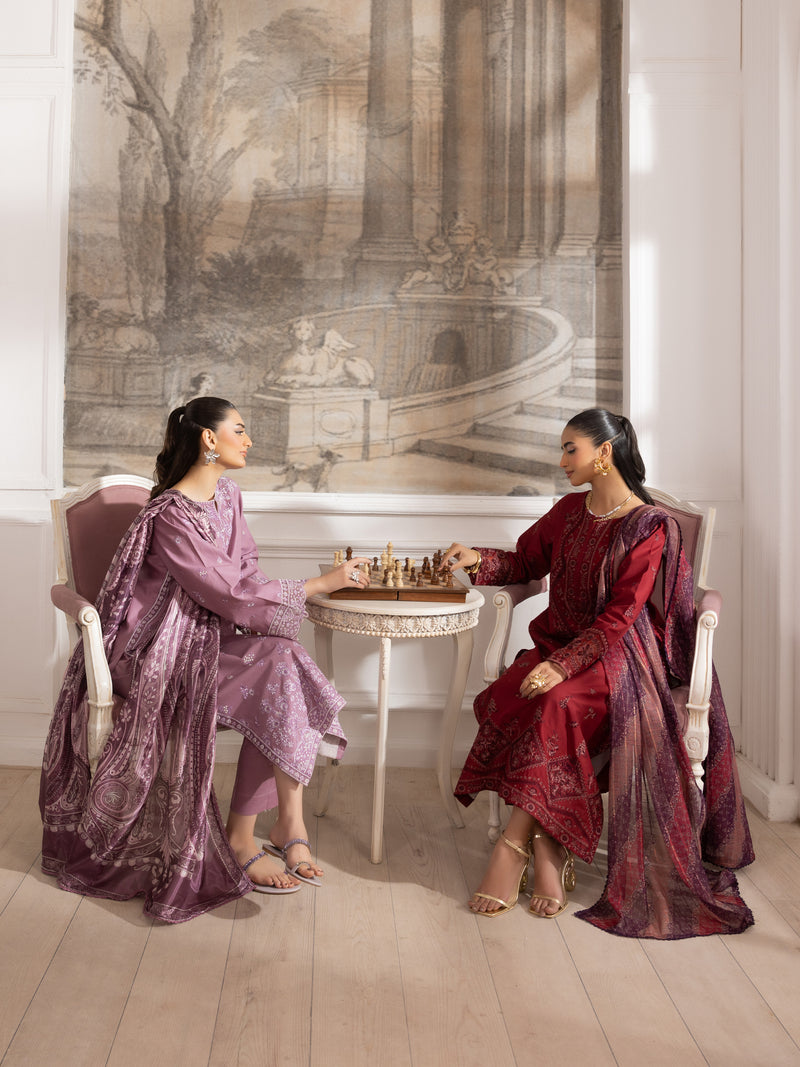 ZE-01 LAWN EMBROIDERED 3PC STITCHED