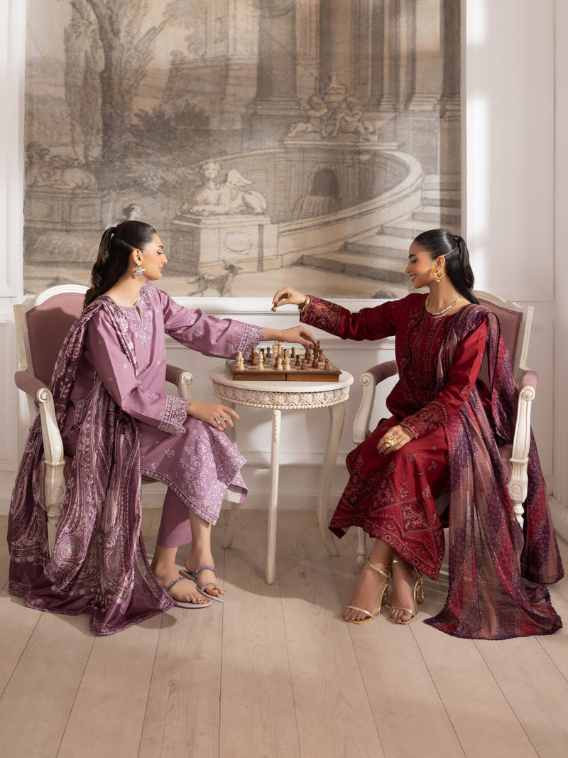 ZE-01 LAWN EMBROIDERED 3PC STITCHED
