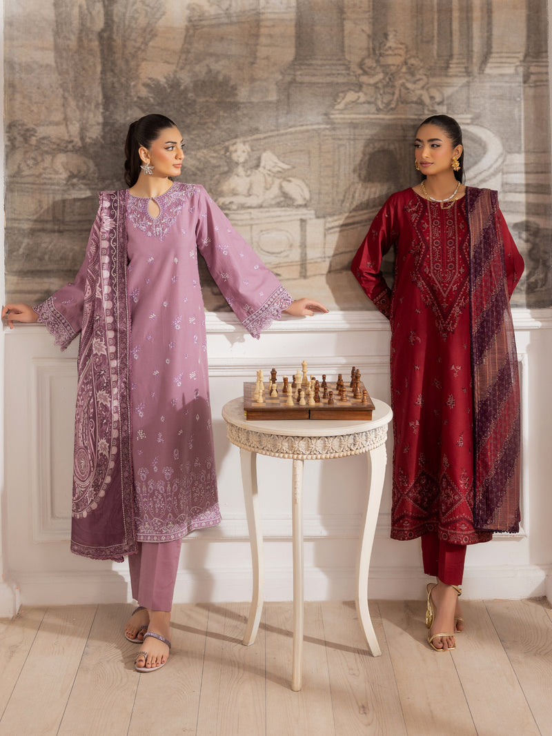 ZE-01 LAWN EMBROIDERED 3PC STITCHED