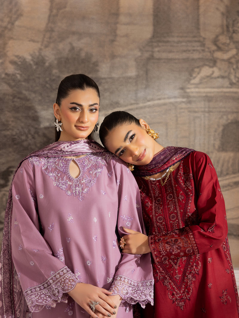 ZE-01 LAWN EMBROIDERED 3PC STITCHED