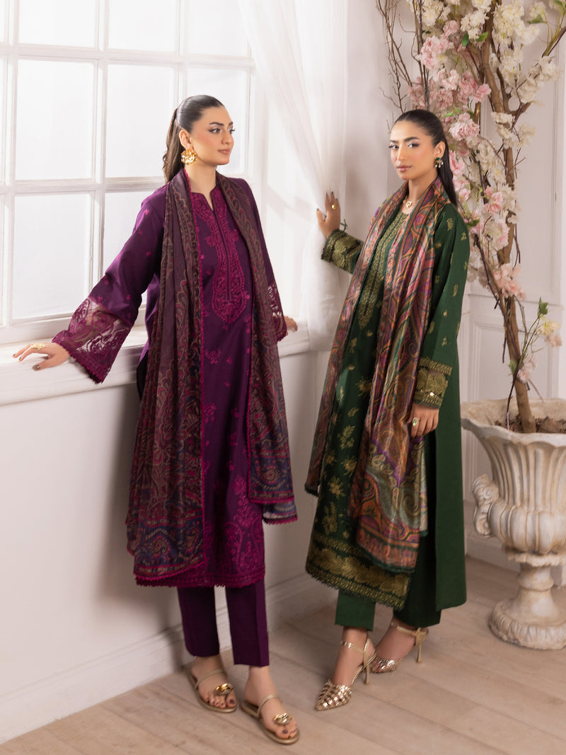 ZE-08 LAWN EMBROIDERED 3PC STITCHED/UNSTITCHED