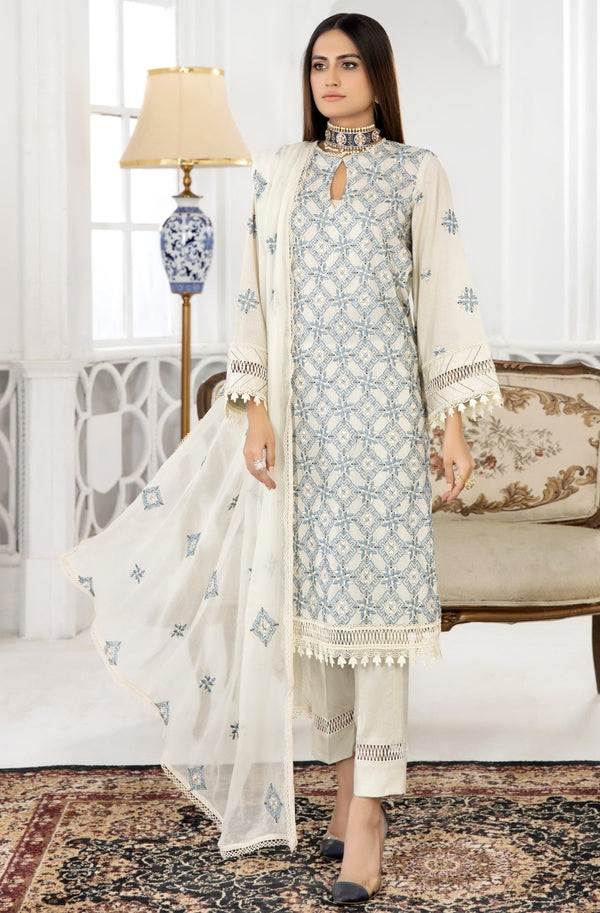 ME-110 2Pcs Embroidered lawn (SHIRT +TROUSER)