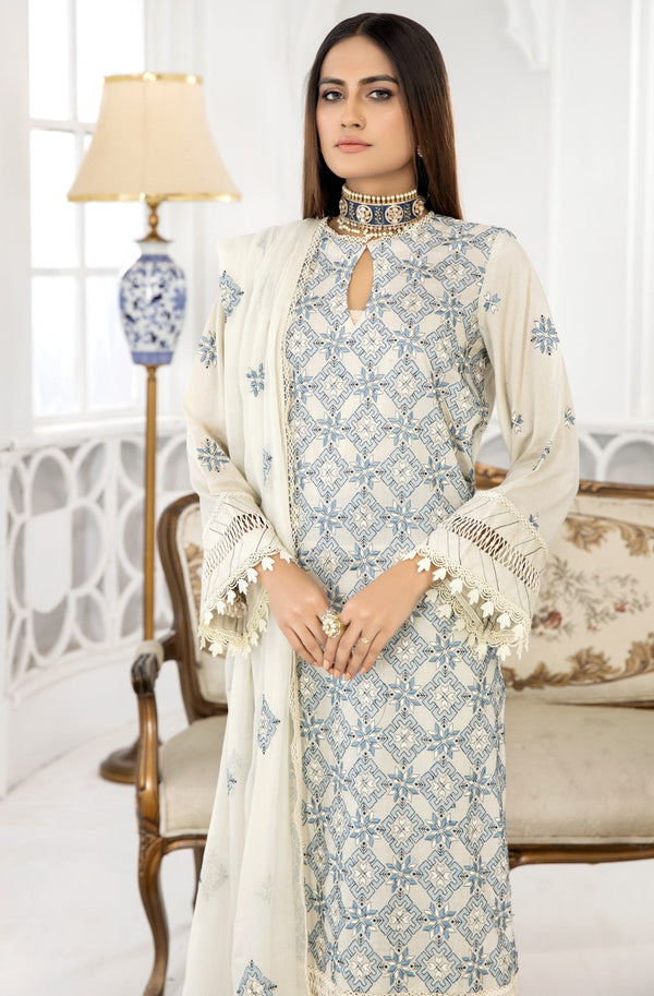 ME-110 2Pcs Embroidered lawn (SHIRT +TROUSER)