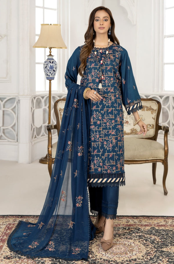 ME-116 2PCS UN STITCHED  (SHIRT + DUPATTA)