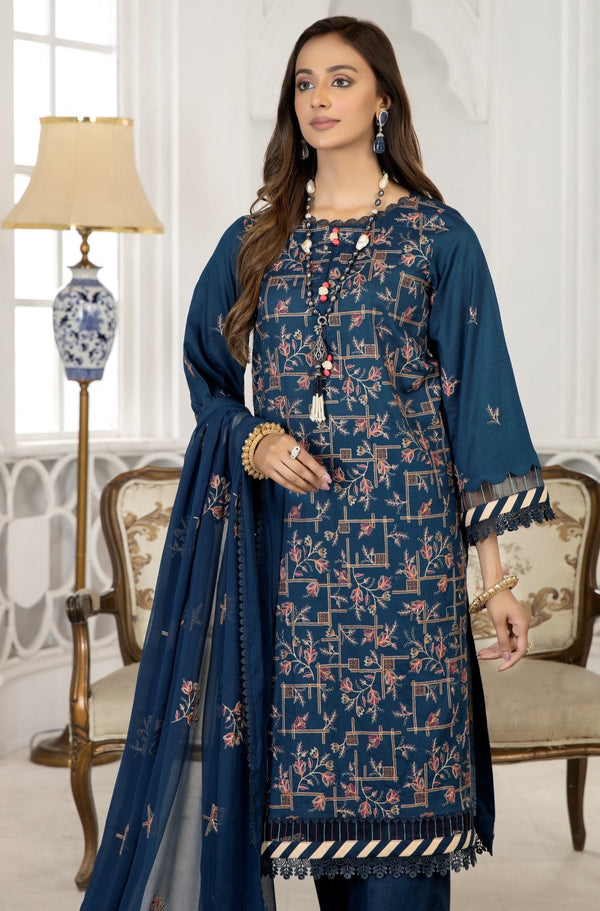 ME-116 2PCS UN STITCHED  (SHIRT + DUPATTA)