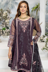 LEB-22-20 EMBROIDERED EMBOSS ORGANZA KURTI