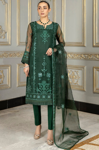 MOP-15  EMBROIDERED ORGANZA 2 PCS(SHIRT+DUPATTA)